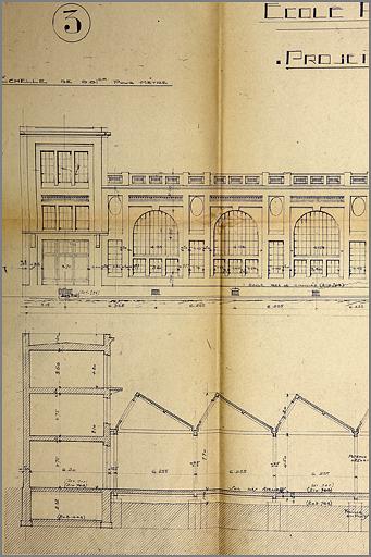 Elévations et coupes, détail (1).