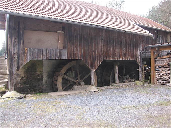 Scierie des Creussenieuls, élévation postérieure.