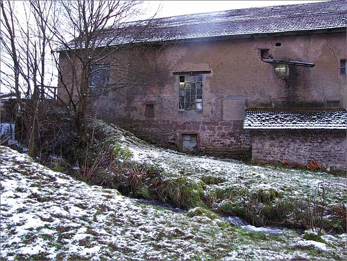 Scierie du Moulin, élévation postérieure.
