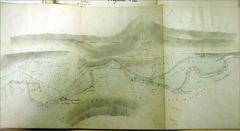 Scierie de Bonrupt, extrait de plan.