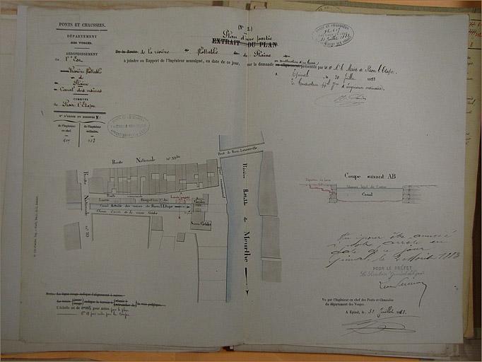 Scierie Geisler, extrait de plan.