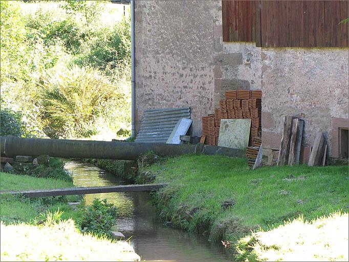 Scierie de la Sciotte, élévation antérieure, conduite forcée.