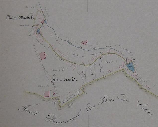 Scierie de Saint-Michel, extrait de plan.