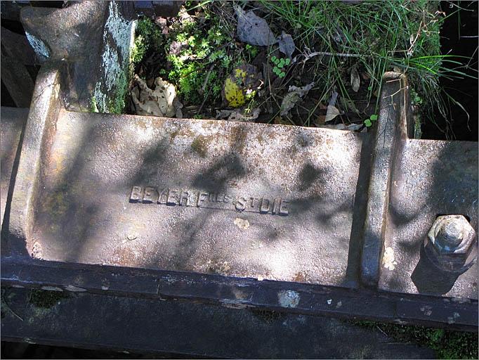 Scierie de la Turbine, turbine immergée, marque de fabricant : Beyer Frères à Saint-Dié.