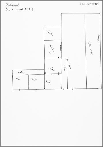 Schéma de distribution du rez-de-chaussée.