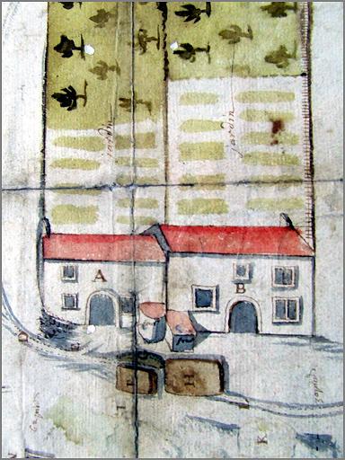 Plan ancien du village, daté de 1723, détails.