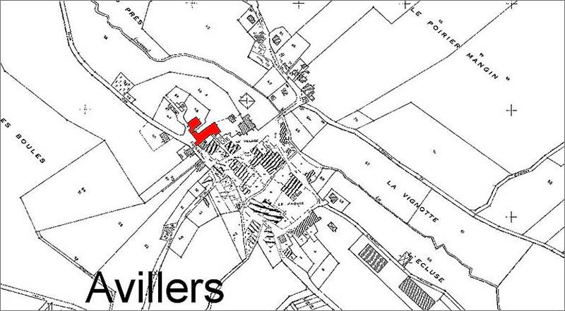 Partie du plan cadastre, digitalisation des parcelles selectionnées.