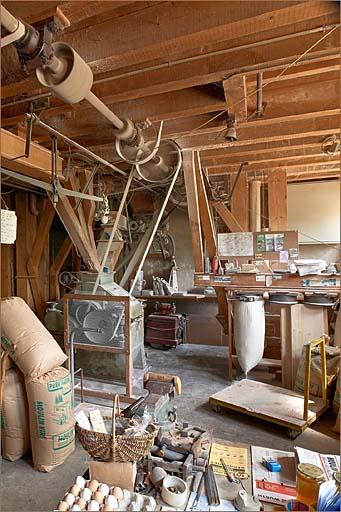 Intérieur de la minoterie, rez-de-chaussée, partie antérieure.