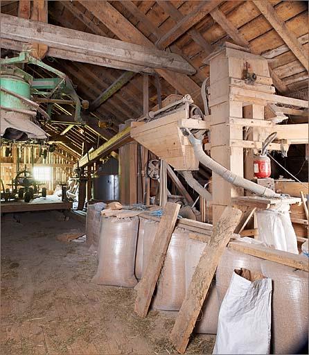 Intérieur de la minoterie, combles, vue générale.