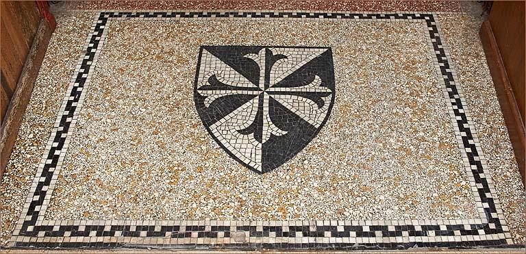 Vestibule : détail du revêtement de sol.