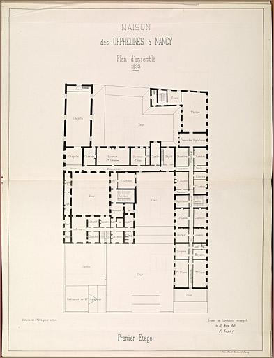 Plan d'ensemble du 1er étage, 1893.