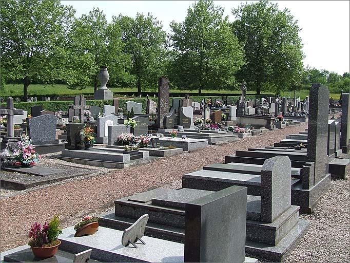 Vue du cimetière partie située à l'ouest