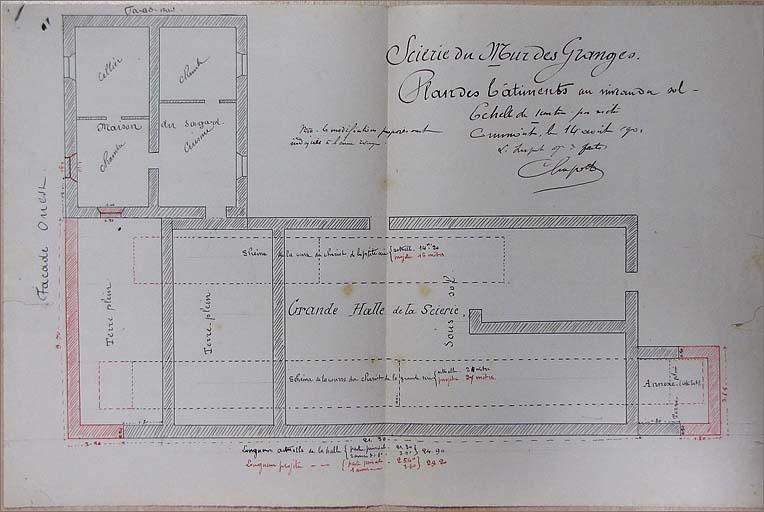 Plan sous-sol de la scierie.