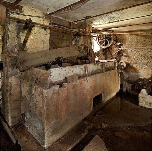 Bâtiment de la féculerie, rez-de-chaussée, bac de lavage des pommes de terre.