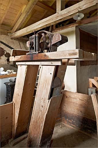 Bâtiment de la féculerie, 1er étage, tête de l'élévateur à fécule.