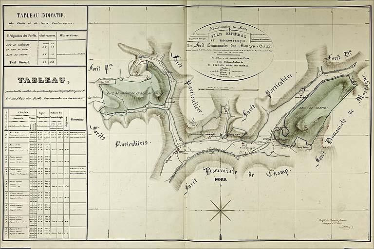Plan général des forêts communales des Rouges-Eaux