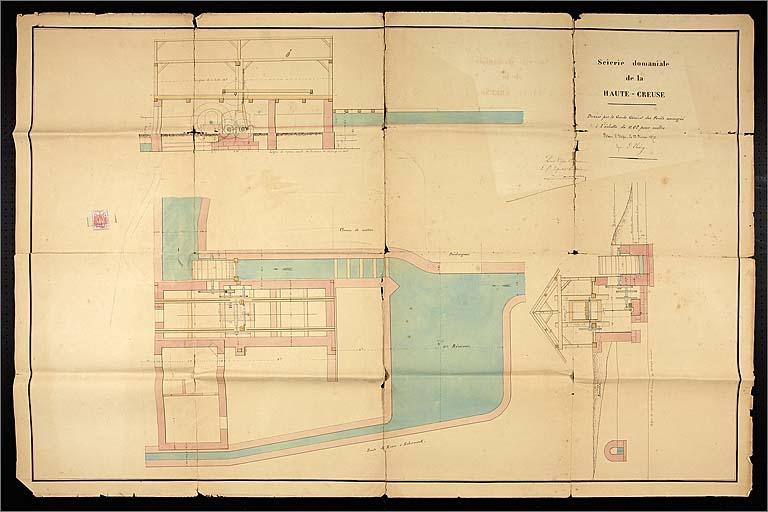 Scierie de la Haute-Creuse, plan.