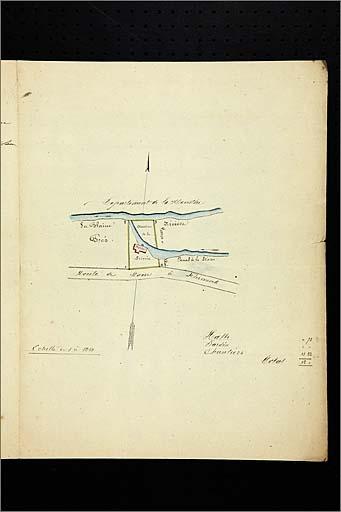 Scierie de la Haute-Creuse, extrait de plan.