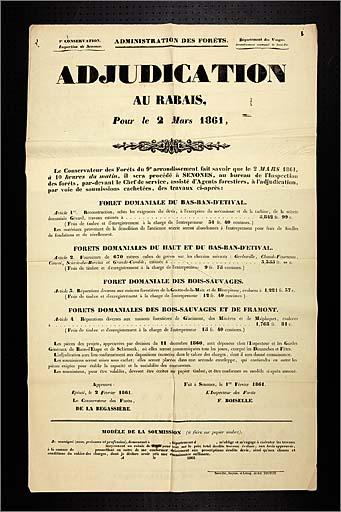 Scierie Gérard, adjudication des travaux.