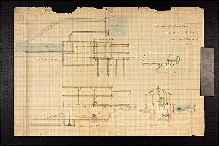 Scierie de Dremonrupt, extrait de plan, 1902.