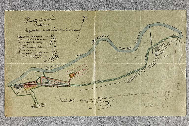 Avant-projet n°1 de reconstruction de la scierie, plan d'ensemble du site.