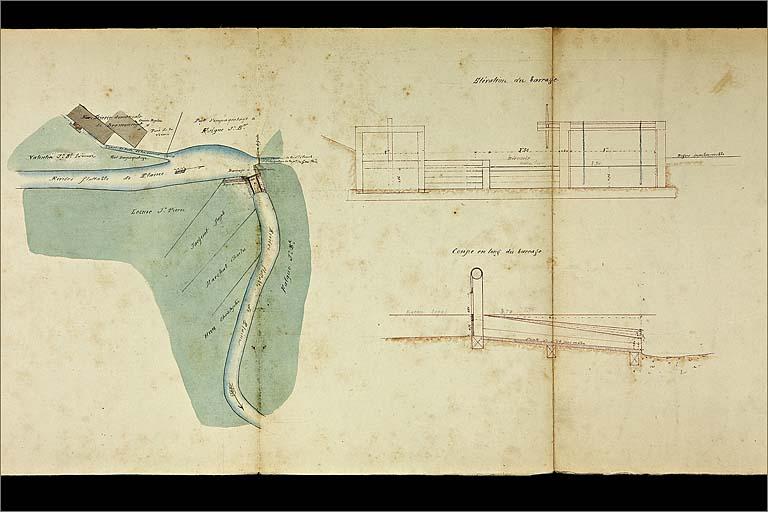 Scierie de Dremonrupt, extrait de plan.