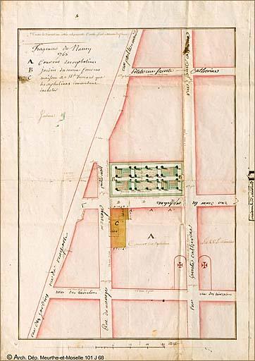 Plan de situation en 1768.