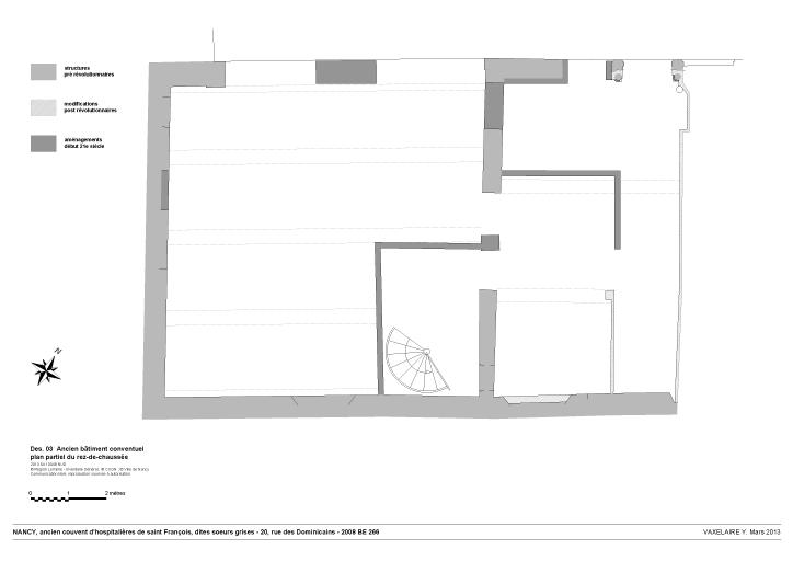 Plan partiel du rez-de-chaussée.