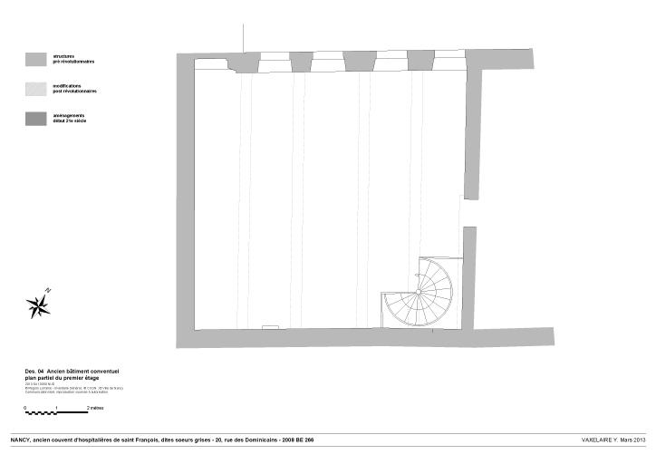 Plan partiel du premier étage.