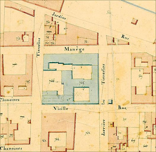 Plan masse, extrait du plan cadastral de 1830.