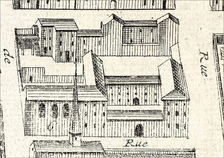 Vue cavalière, état en 1754.