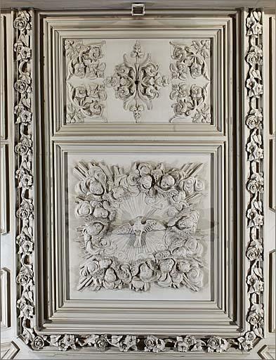 Plafond, détail du décor (travée de choeur).