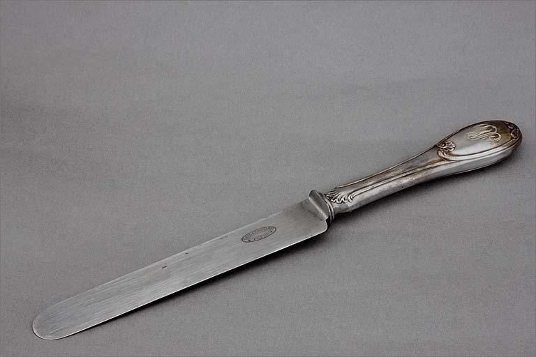 Ménagère n° 3, écrin n° 2, couteau, revers.