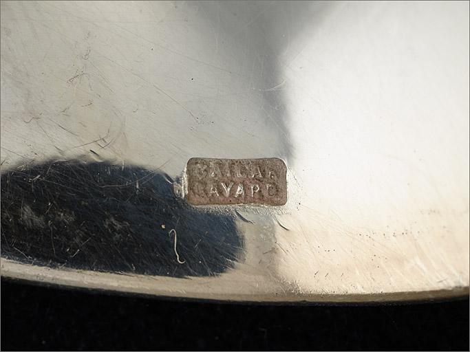 Ménagère n° 1, couvert n° 1, revers, détail de la marque d'atelier.