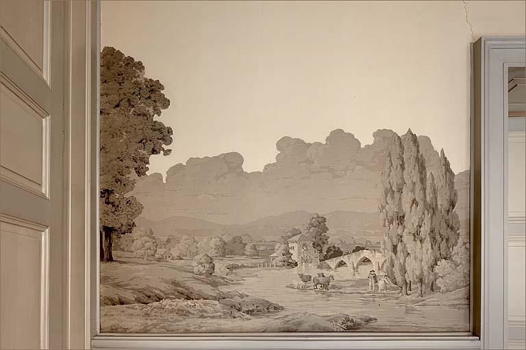 Mur vers salon, détail panneau de gauche.