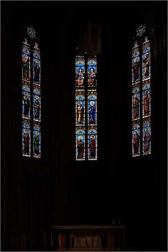 Ensemble de 21 verrières (5 verrières figurées et 16 verrières décoratives)