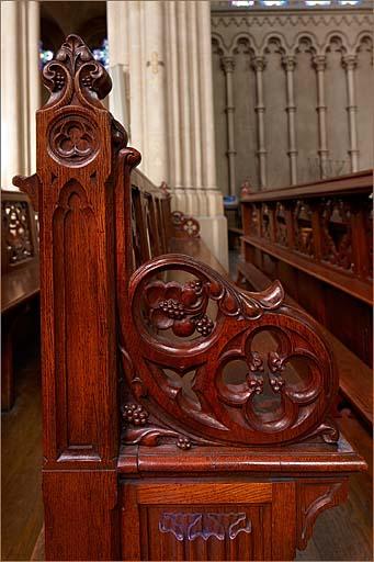 Banc d'église, détail.