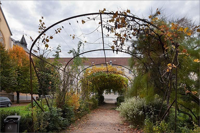 Jardin : allée centrale.