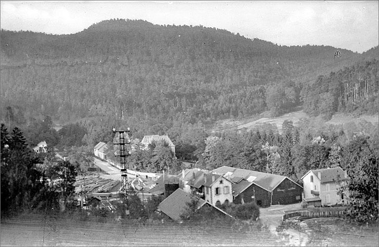 Scierie de Faymont, vue d'ensemble, vers 1920.
