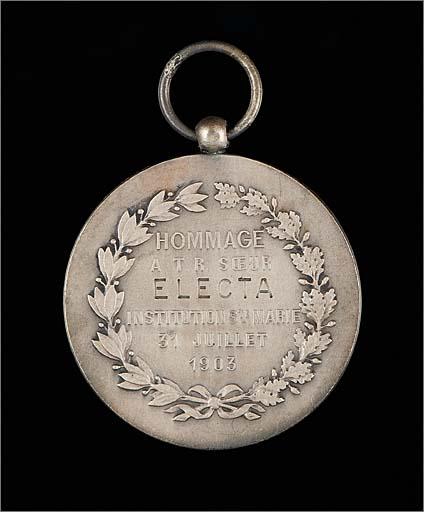 Médaille n° 1 : revers, ensemble.