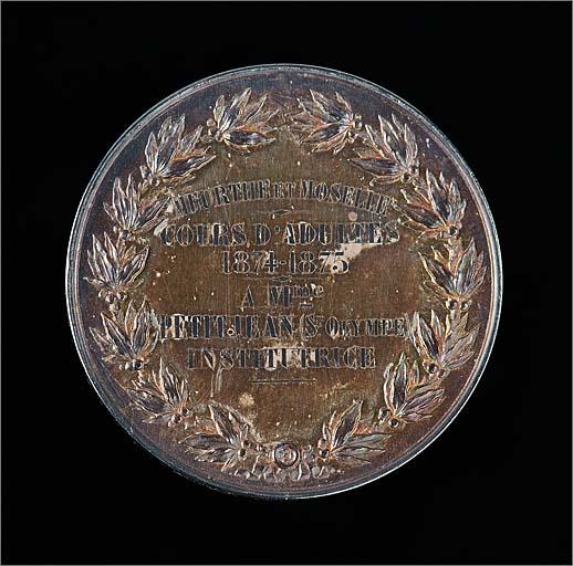 Médaille n° 1 : revers, ensemble.
