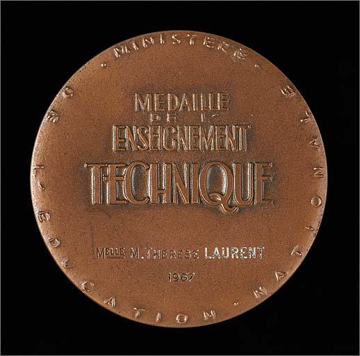 Médaille n° 1 : revers, ensemble.
