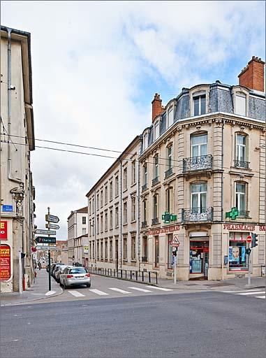 Elévation sur la rue Charles III : bâtiment D et C, vue depuis la rue Saint-Dizier.