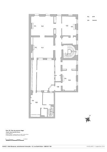 Plan du premier étage.
