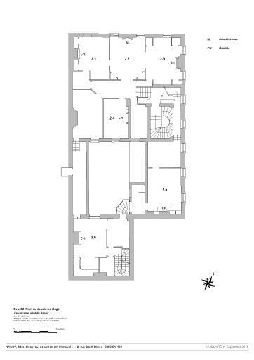 Plan du deuxième étage.