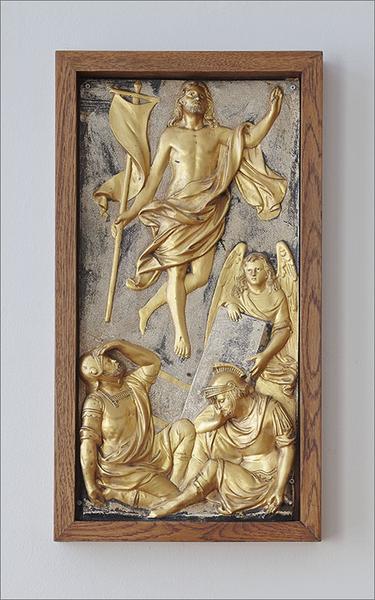 Panneau n° 5 (niveau supérieur de l'ancien retable) : la Résurrection.