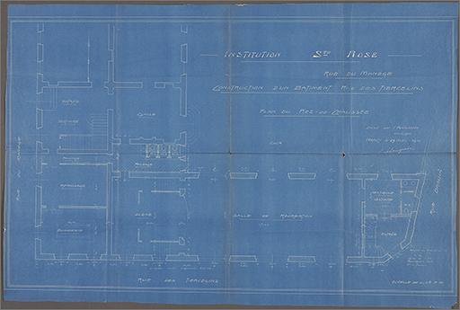 Projet de construction du corps C, plan du rez-de-chaussée.