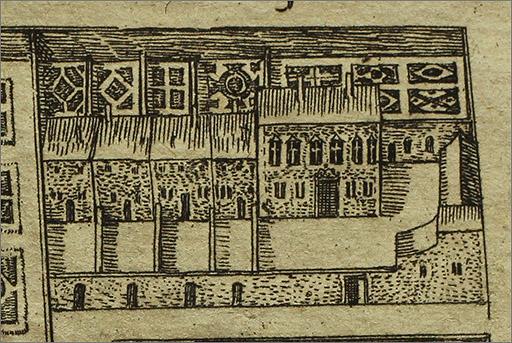 Représentation des bâtiments en 1611.