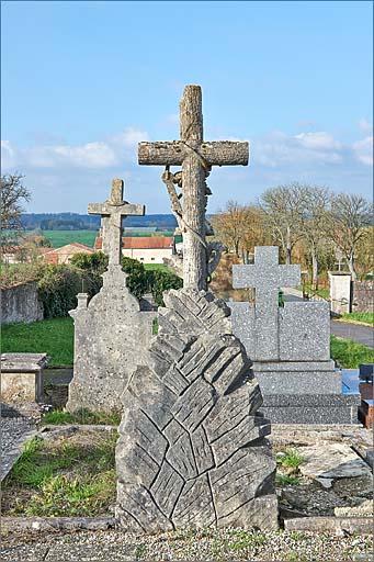 Tombe (n°9), type 1, revers de la stèle, ensemble face.