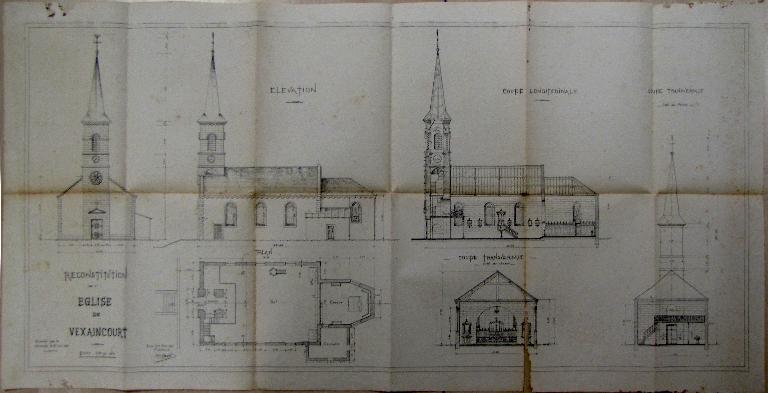 Ancienne église, plans et élévations